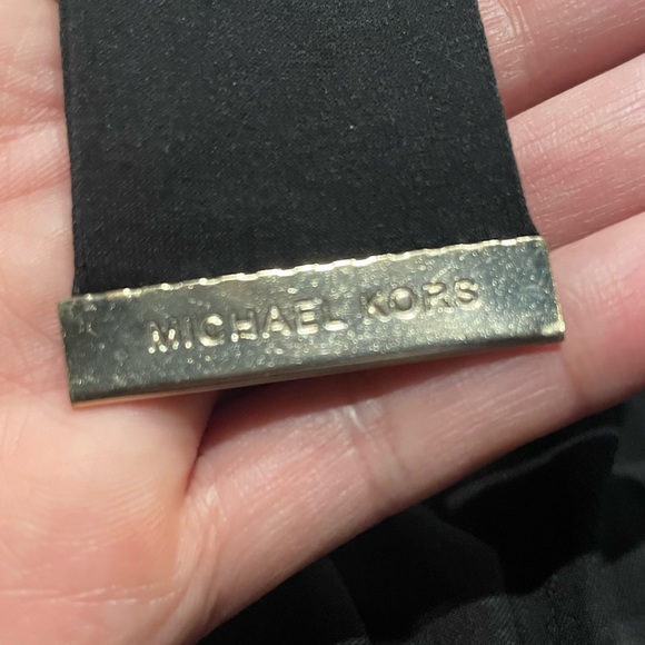 EUC Authentic Black MK maxi dress with gold accent - Picture 6 of 7